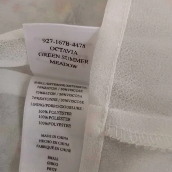 RAILS Green Floral Midi Dress Octavia Ditsy Crepe Strappy Size Small - Picture 11 of 11